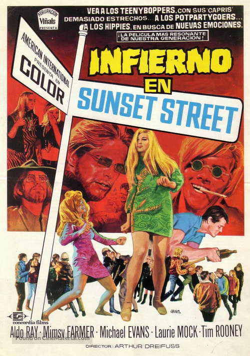 Riot on Sunset Strip - Spanish Movie Poster