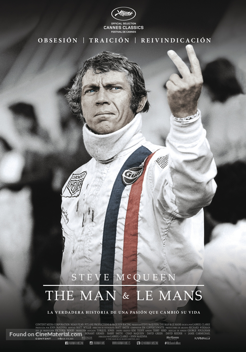 Steve McQueen: The Man &amp; Le Mans - Spanish Movie Poster