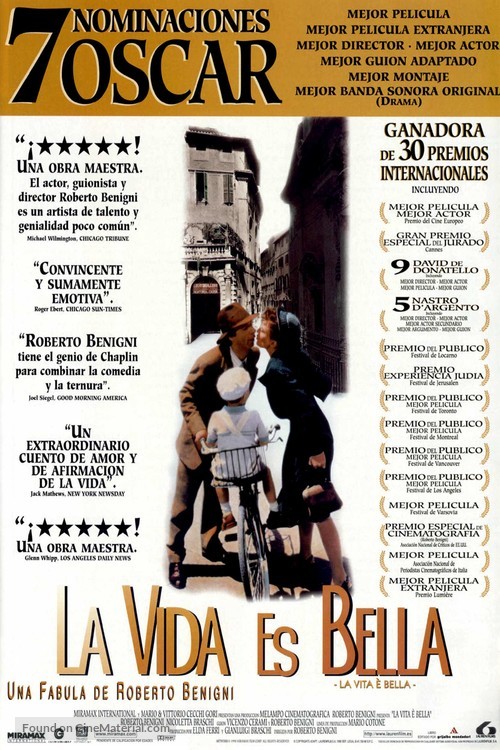 La vita &egrave; bella - Spanish Movie Poster