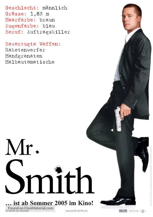 Mr. &amp; Mrs. Smith - German Movie Poster