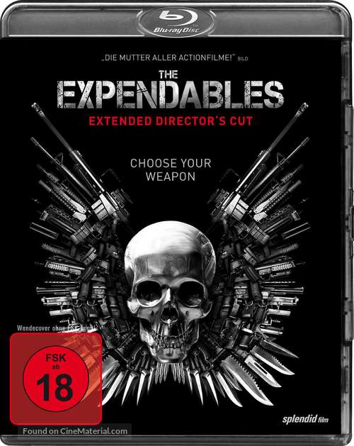 The Expendables - German Blu-Ray movie cover