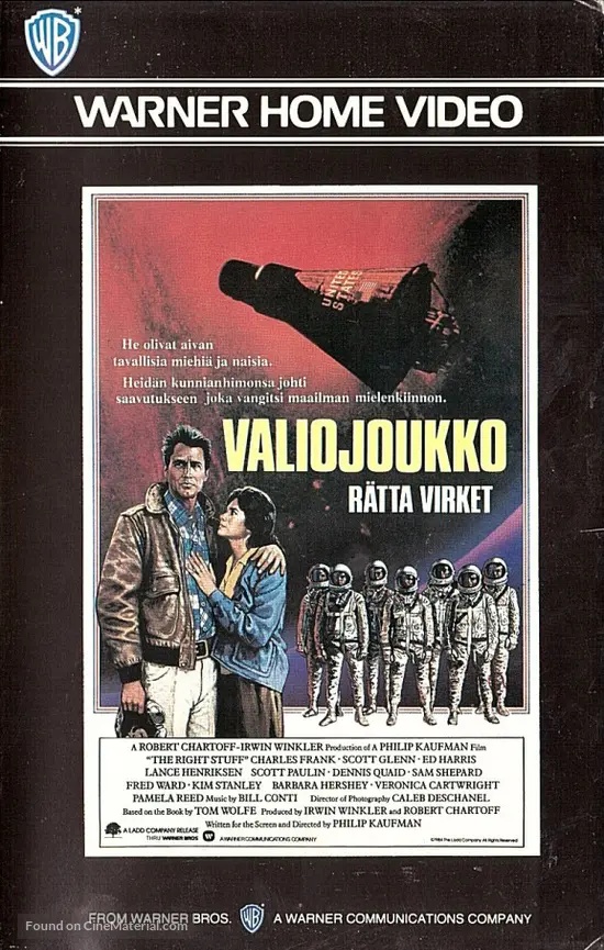 The Right Stuff - Finnish VHS movie cover