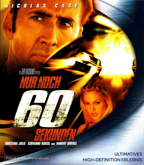 Gone In 60 Seconds - German Blu-Ray movie cover