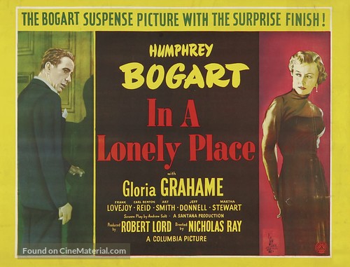 In a Lonely Place - British Movie Poster