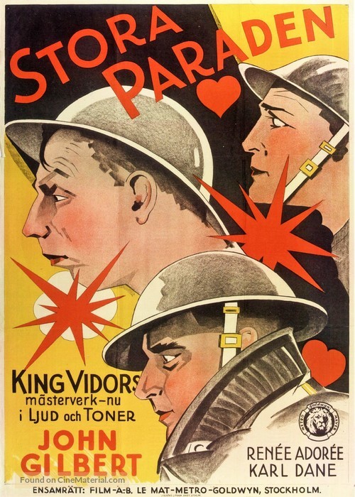 The Big Parade - Swedish Movie Poster