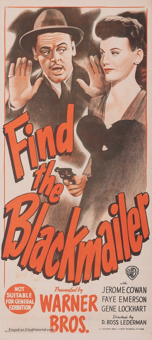 Find the Blackmailer - Australian Movie Poster