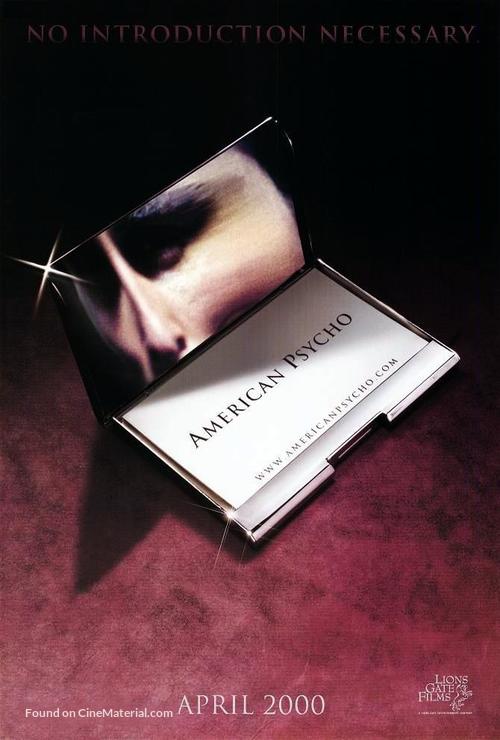 American Psycho - Teaser movie poster