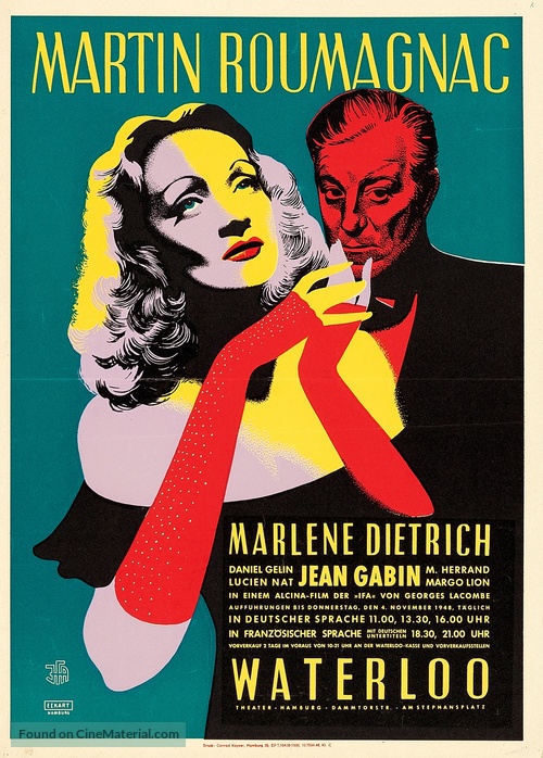 Martin Roumagnac - German Movie Poster