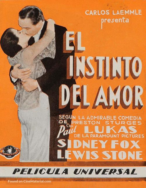 Strictly Dishonorable - Spanish Movie Poster