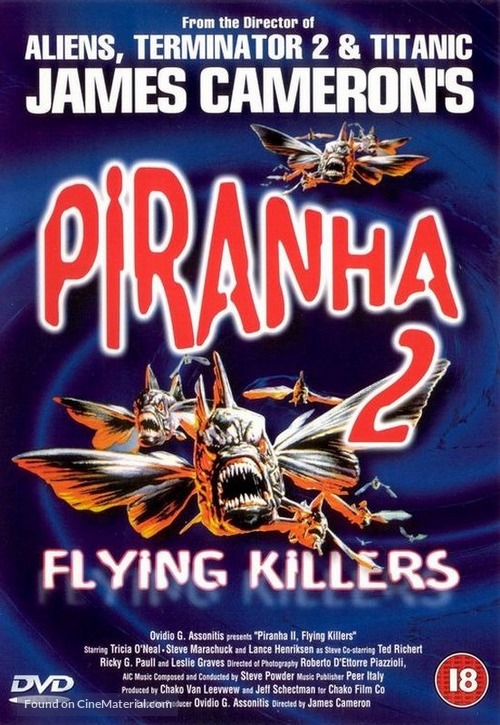 Piranha Part Two: The Spawning - British DVD movie cover