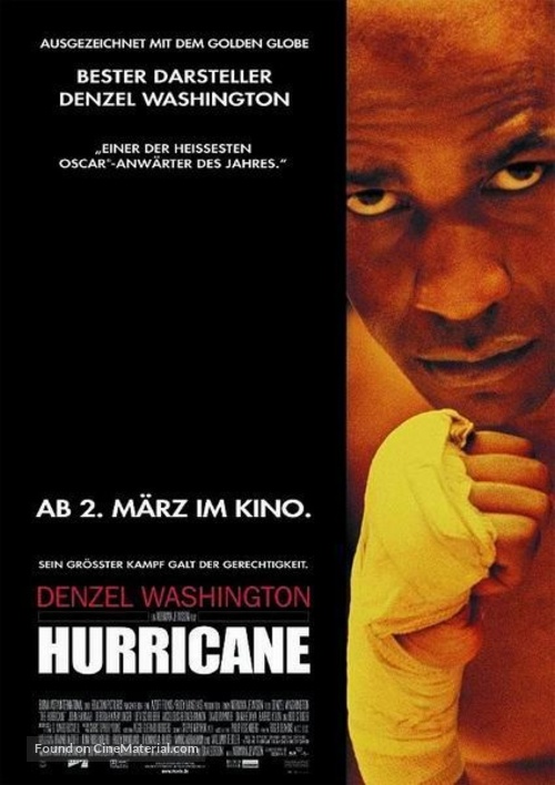 The Hurricane - German Movie Poster