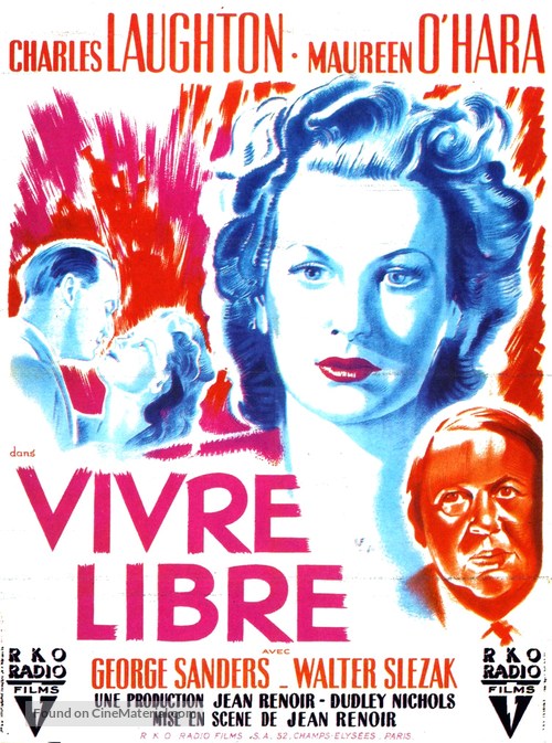 This Land Is Mine - French Movie Poster
