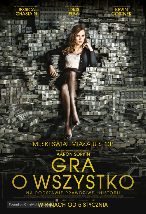 Molly&#039;s Game - Polish Movie Poster
