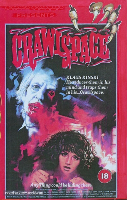 Crawlspace - British VHS movie cover