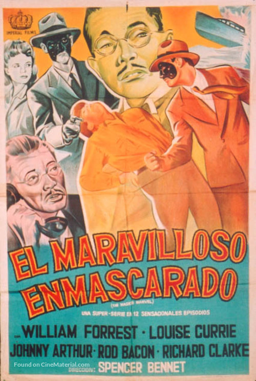 The Masked Marvel - Argentinian Movie Poster