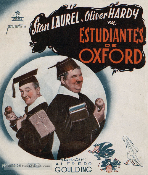 A Chump at Oxford - Spanish Movie Poster