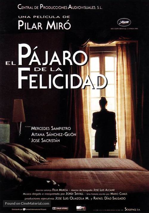 P&aacute;jaro de la felicidad, El - Spanish Movie Poster
