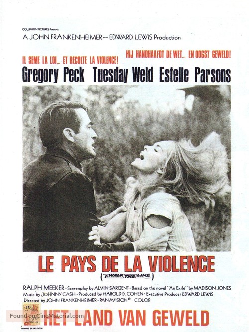 I Walk the Line - Belgian Movie Poster