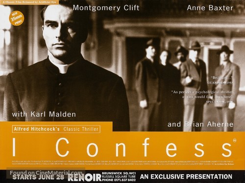 I Confess - British Re-release movie poster