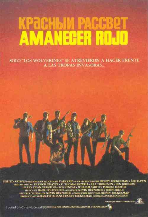 Red Dawn - Spanish Movie Poster