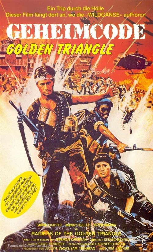 Raiders of the Golden Triangle - German VHS movie cover