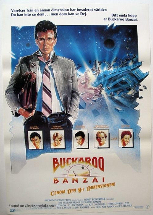 The Adventures of Buckaroo Banzai Across the 8th Dimension - Swedish Movie Poster