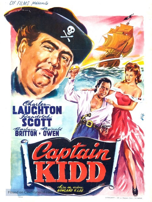 Captain Kidd - Belgian Movie Poster