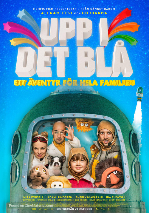 Upp i det bl&aring; - Swedish Movie Poster