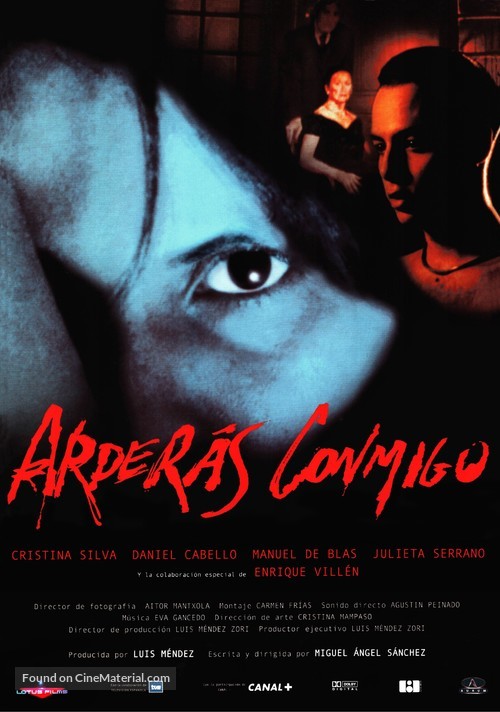 Arder&aacute;s conmigo - Spanish Movie Poster