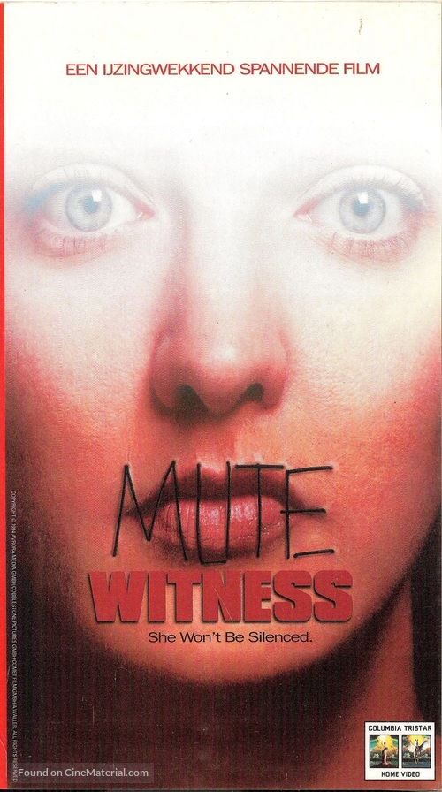 Mute Witness - Dutch VHS movie cover