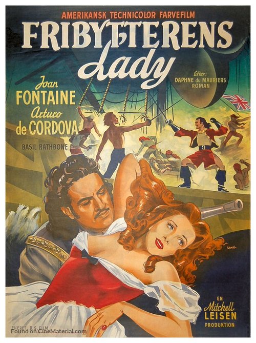 Frenchman&#039;s Creek - Danish Movie Poster