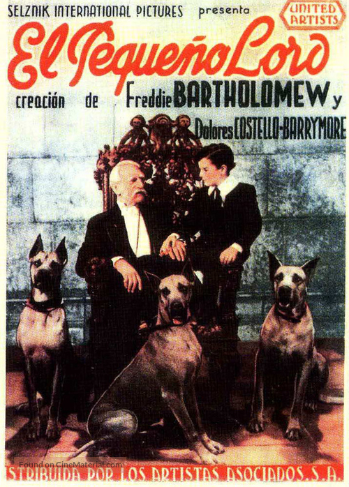 Little Lord Fauntleroy - Spanish Movie Poster