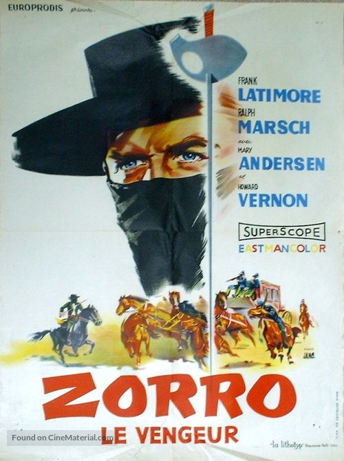 La venganza del Zorro - French Movie Poster