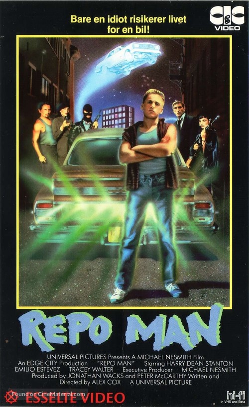 Repo Man - Norwegian VHS movie cover