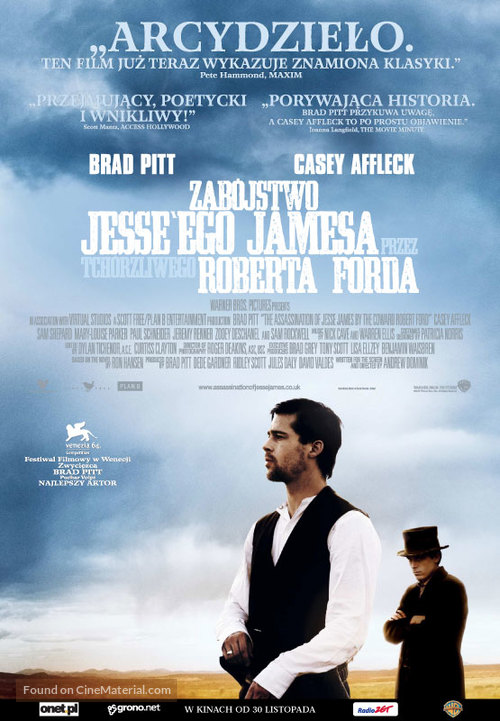 The Assassination of Jesse James by the Coward Robert Ford - Polish Movie Poster