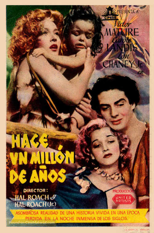 One Million B.C. - Spanish Movie Poster
