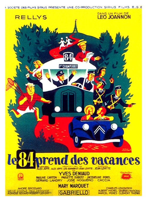 Le 84 prend des vacances - French Movie Poster