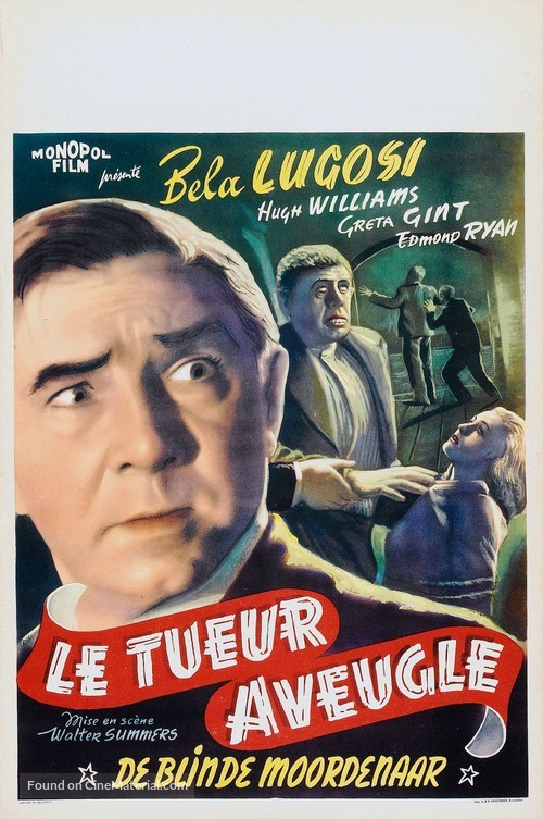 The Dark Eyes of London - Belgian Movie Poster