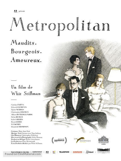 Metropolitan - French Re-release movie poster
