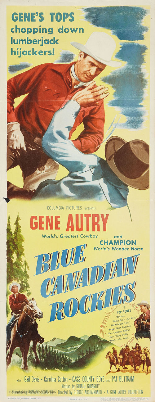 Blue Canadian Rockies - Movie Poster