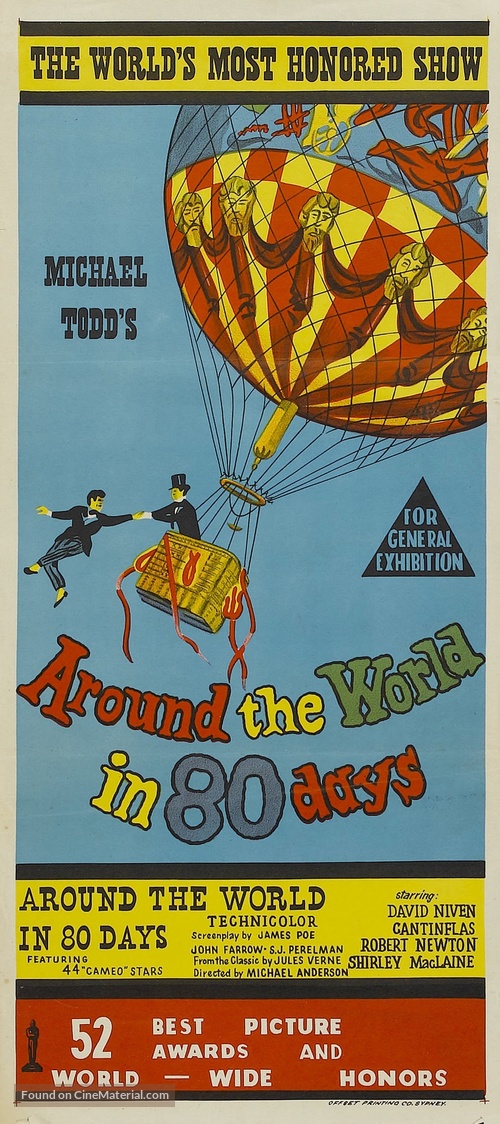 Around the World in Eighty Days - Australian Movie Poster