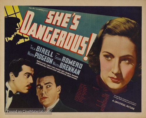 She&#039;s Dangerous - British Movie Poster