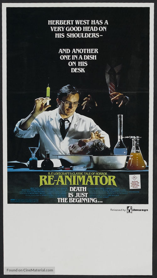 Re-Animator - Australian Movie Poster