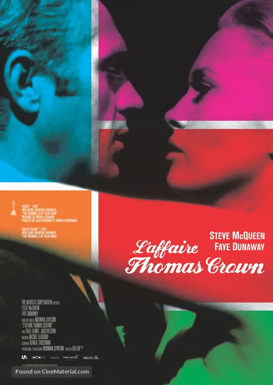 The Thomas Crown Affair 1968 French Re Release Movie Poster