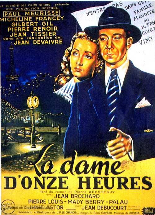 La dame d&#039;onze heures - French Movie Poster