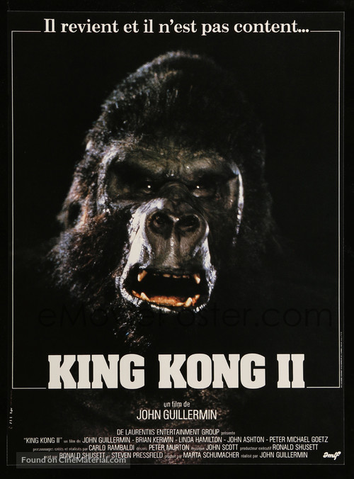 King Kong Lives - French Movie Poster