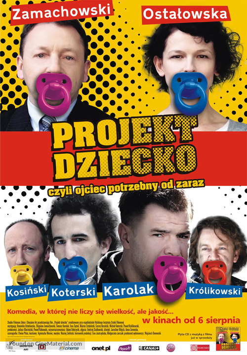 Projekt dziecko, czyli ojciec potrzebny od zaraz - Polish Movie Poster