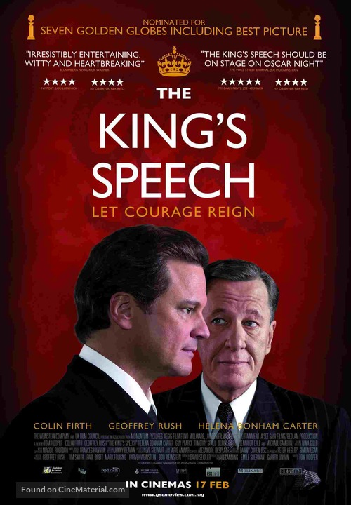 The King&#039;s Speech - Malaysian Movie Poster