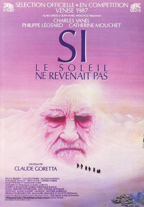 Si le soleil ne revenait pas - French Movie Poster