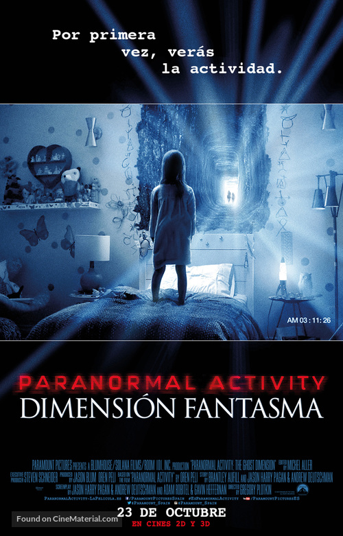 Paranormal Activity: The Ghost Dimension - Spanish Movie Poster